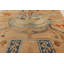 Tapis antique antique bleu / brun / orange fait à la main 4 pi 7 po x 8 pi 4 po