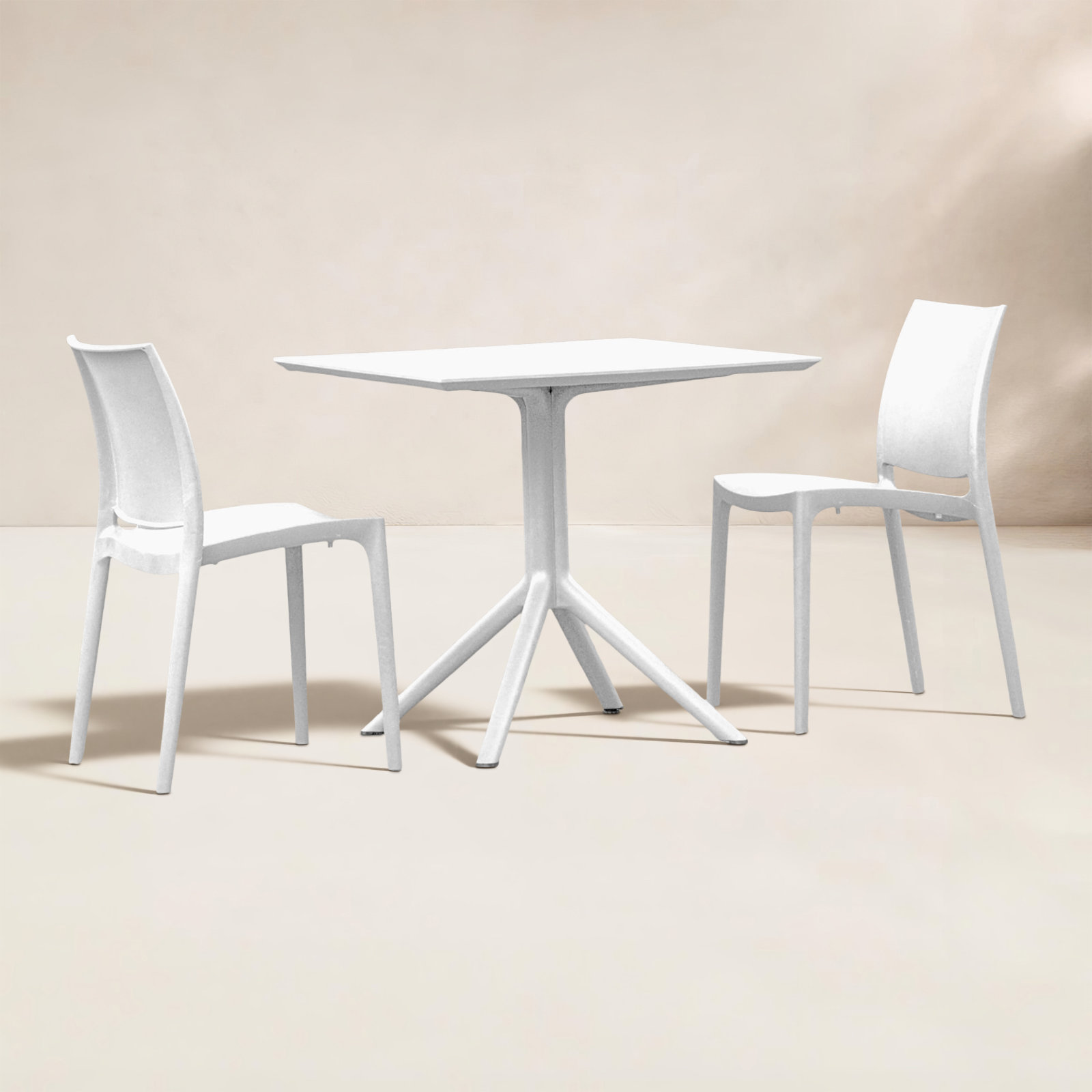 Farrah 32" Patio Bistro Set, White