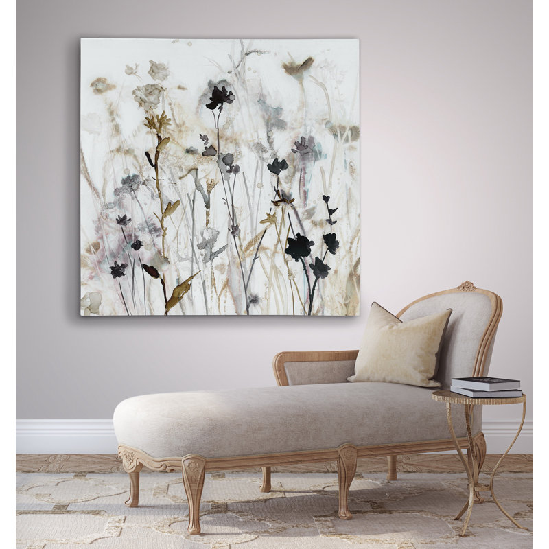 « Wildflower Mist I » - peinture, Toile tendue, H 24 po x l 24 po, Sans cadre
