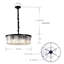 Eshmaal 6 - Light Dimmable Drum Chandelier-1062128497-1059923528