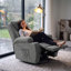 Fauteuil de massage inclinable avec fonction pivotante et berçante-1351929048