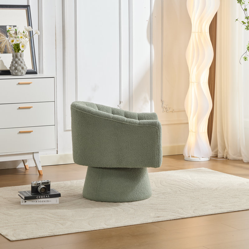 Fauteuil demi-tonneau pivotant, Vert