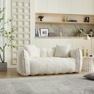Super Comfortable Chenille Bean Bag Chair with Handle and Armrests for Adults Perfect for Relaxation and Entertainment