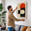 Modernist Geometry Geometric - Wrapped Canvas-131764702-131764705