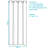 Alicia-Louise 53" x 107" Modern Blue and White Striped Light-Filtering Curtain Panel 