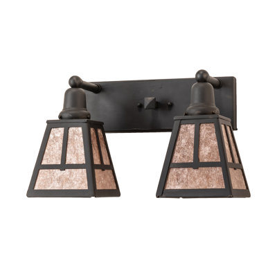 17" Wide "T" Mission 2 Light Vanity Light