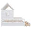 Lit plateforme simple avec deux tiroirs pour lits partagés, combinaison de 2 lits simples côte à côte-263052804