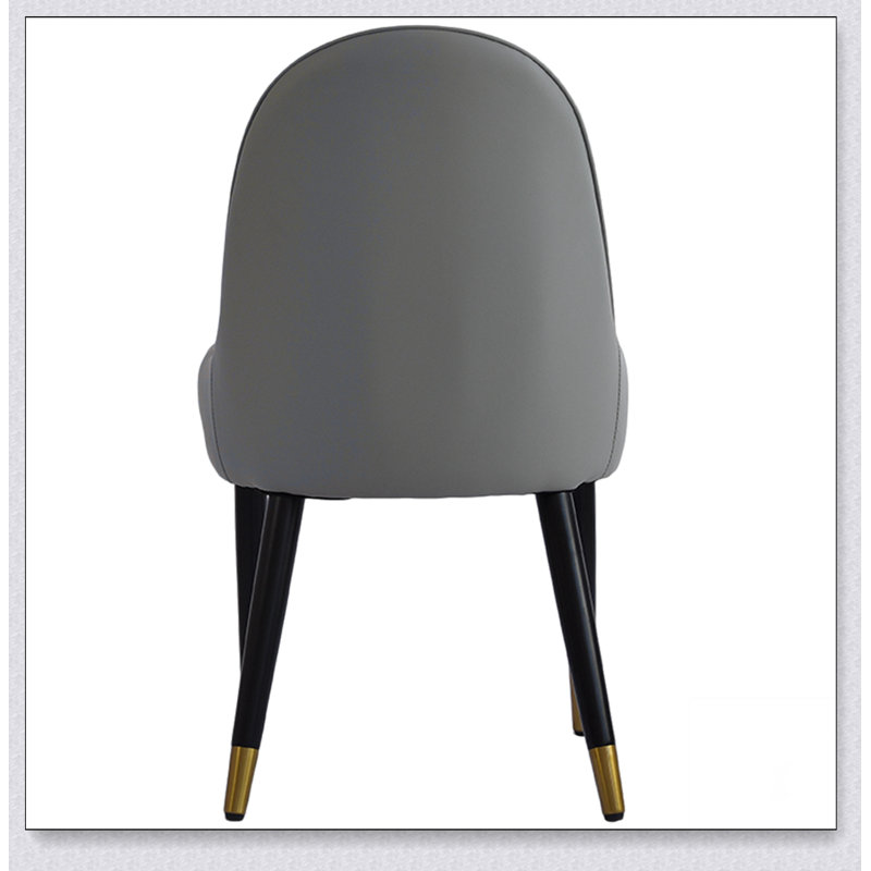 Chaise de salle à manger, pieds en métal, convenant aux restaurants, salons et chambres, Blanc / Gris