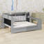 Lit de jour avec tablettes de rangement, bureau, charge, bureau, tête de lit douillette-903667218