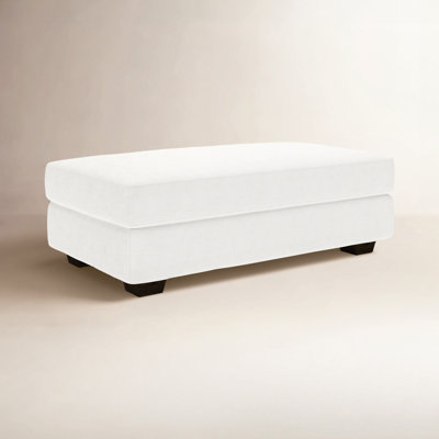 Emilio 49" Cotton Upholstered Ottoman