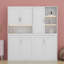 Lit escamotable simple avec armoire supérieure, tablettes, ports USB et lumière-2967569
