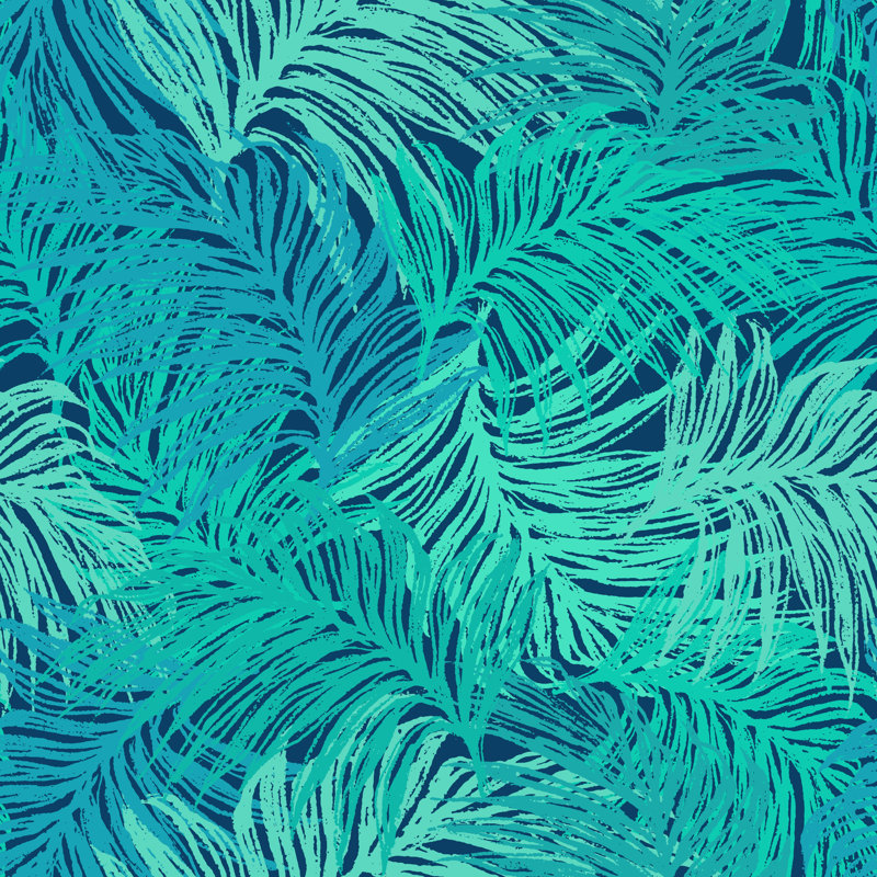 Ink Hand Drawn Jungle Leaves by Maryna_R - Wrapped Canvas Print, 30cm H x 30cm W x 3.8cm D