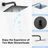 Wall‑Mounted Dual 12" Thermostatic Rain Shower System with Handheld Shower and Body Jets-93931726