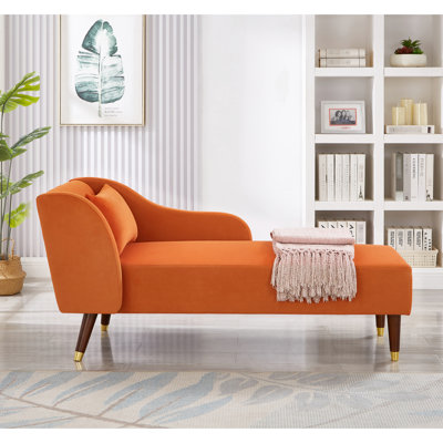 Modern Sofa Chaise Lounge Chair Velvet Upholstery