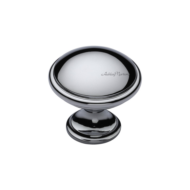 Polished Chrome Round Knob with Mounting Hardware