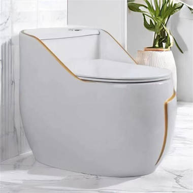 WATERMONY 1.45 GPF Elongated One-Piece Toilet (Seat Included) & Reviews