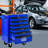 6 Drawers Garage Tool Trolley, Metal Rolling Cart With Wheels, Black & Blue, Key Locking, - Bearing Drawer Slides Multifunctional Storage For Workshop Warehouse Smooth Steel Countertop, Drawers, 4-672914769