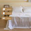 Ensemble de draps de couleur unie - 6 pièces, 4 taies d'oreiller, 1 drap-housse, 1 drap plat-109654014-109654015