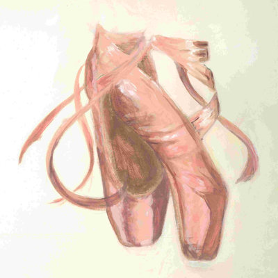 " Pink Painted Ballet Slippers "