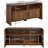 39 Inch Fluted Tv Stand,  Mid Century Modern Entertainment Center With Storage,  Adjustable Shelves, Sliding Doors-1117428932