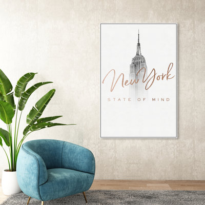 " Cities And Skylines New York State Of Mind Rose Gold, Modern & Contemporary Gold " by Oliver Gal