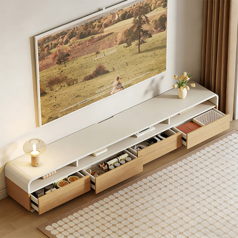 Meuble télé Modern Burlywood, H 14,96 po x L 70,87 po x l 13,78 po