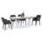 Uleena Extendable Metal Base Dining Table