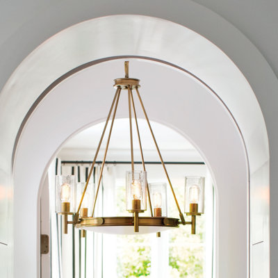 Rennick 5-Light Wagon Wheel Chandelier