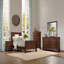 Commode au fini cerisier brun traditionnel de style traditionnel 1pc Louis Phillipe