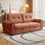 Canapé-lit moderne et multifonctionnel, canapé convertible en flanelle orange pour la maison