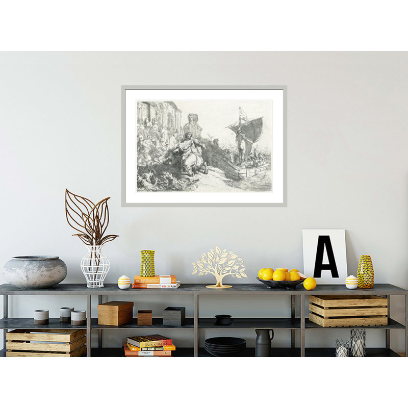 «The Ship of Fortune» par Rembrandt van Rijn - Reproduction giclée encadrée, 30.44" H x 41.5" W