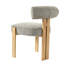 Chaise d'appoint rembourrée avec structure en métal-125421580