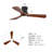 Flush Mount Ceiling Fan With Light: Dimmable LED (3 Colors), Indoor/Outdoor Reversible DC Motor, 3 Solid Wood Blades For Bedroom, Patio.