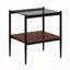 Ensemble de 3 tables basses et tables de bout avec verre trempé gris - moderne