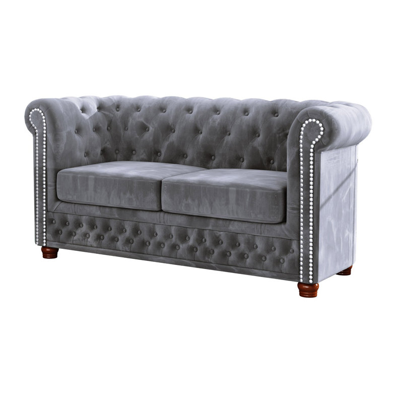  2 seater Chesterfield Sofa, Grey