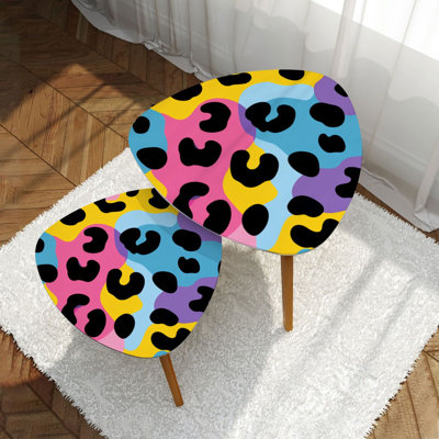 Ensemble de 2 tables basses gigognes Triangle