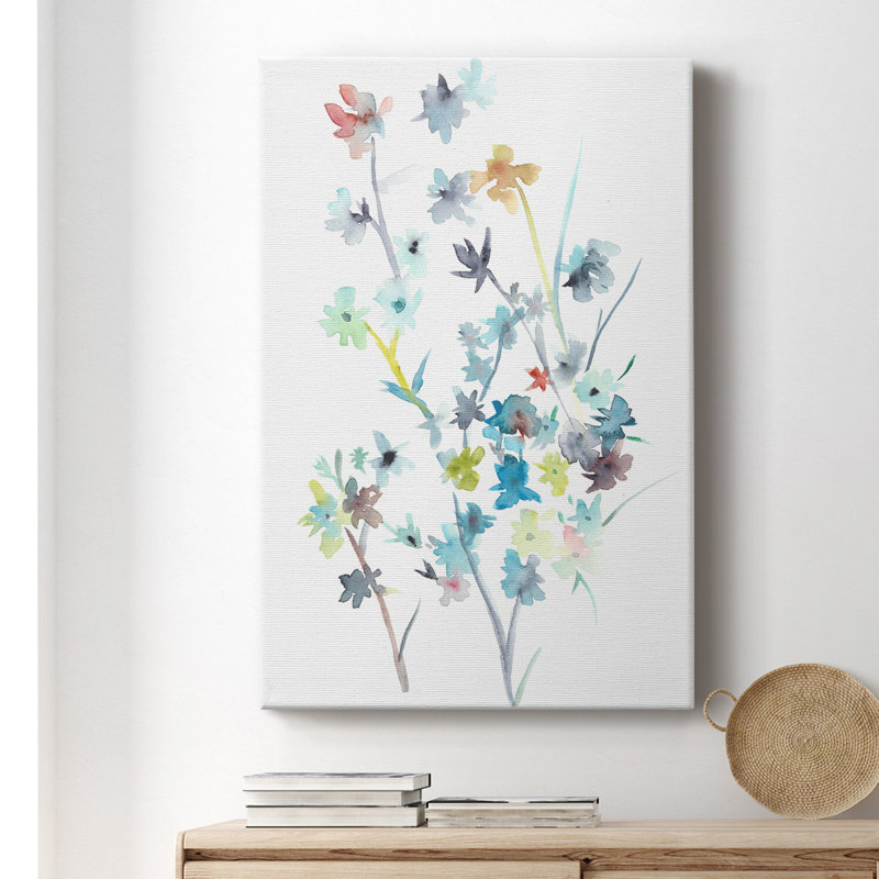Spring Soiree I - peinture sur toile tendue, H 60 po x l 40 po x P 1 po