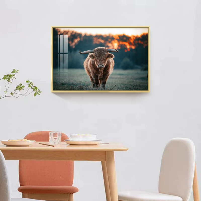 Animal - reproduction de cadre photo sur toile, L 16 po x H 12 po, Or