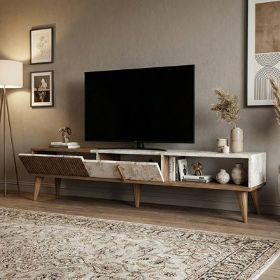 Meuble télé de style unique pour téléviseur de 78 po ou moins