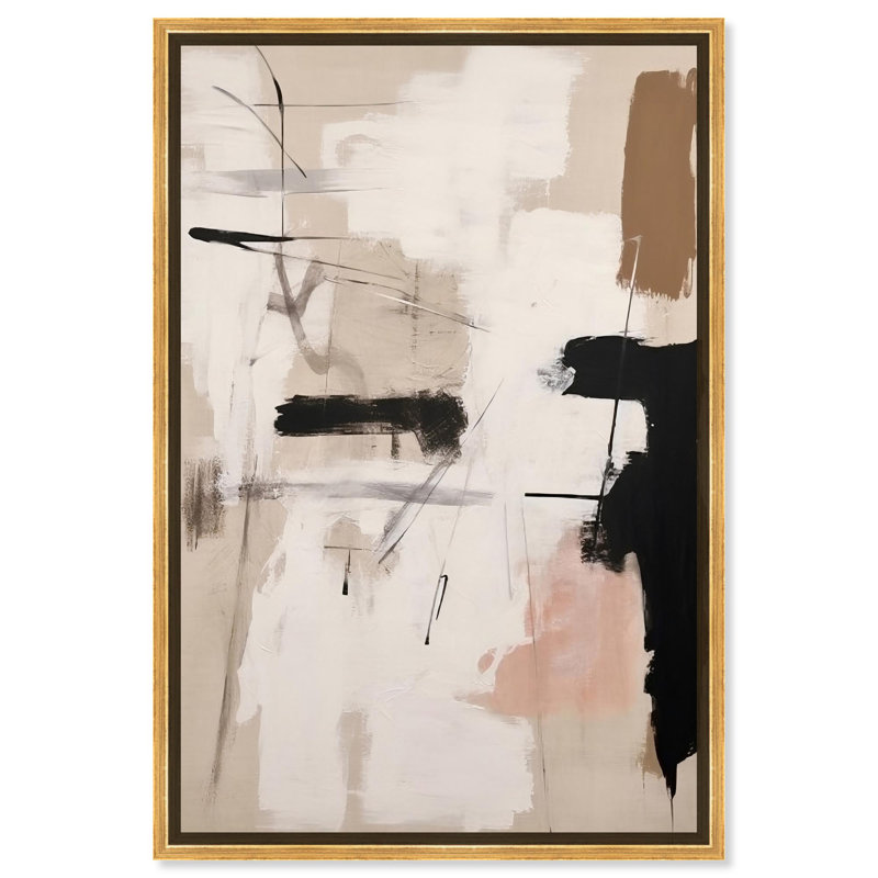 Strings of Love Canvas Muted Abstract Wall Art by Art Remedy, Silver Framed, 25" H x 17" W