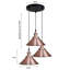 Murraysville 3 - Light Copper/Black Cluster Pendant