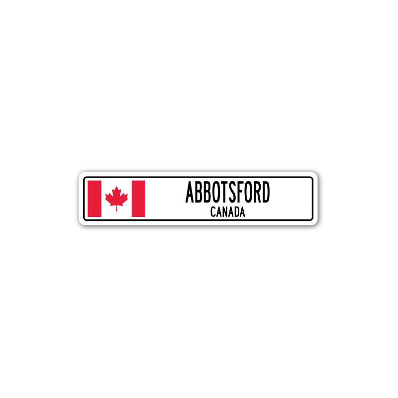 Panneau de signalisation en aluminium Bradt Abbotsford, Canada, H 7 po x l 30 po x P 1 po
