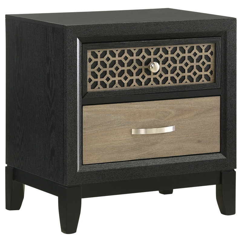  Valencia 2-drawer Nightstand Black