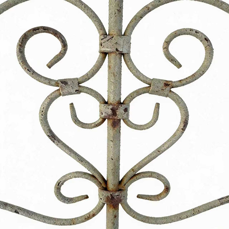 Panneau de treillis et clôture de jardin en fer 67,7 "de qualité supérieure - Bordure en métal rétro antirouille pour plantes grimpantes et barrière pour animaux