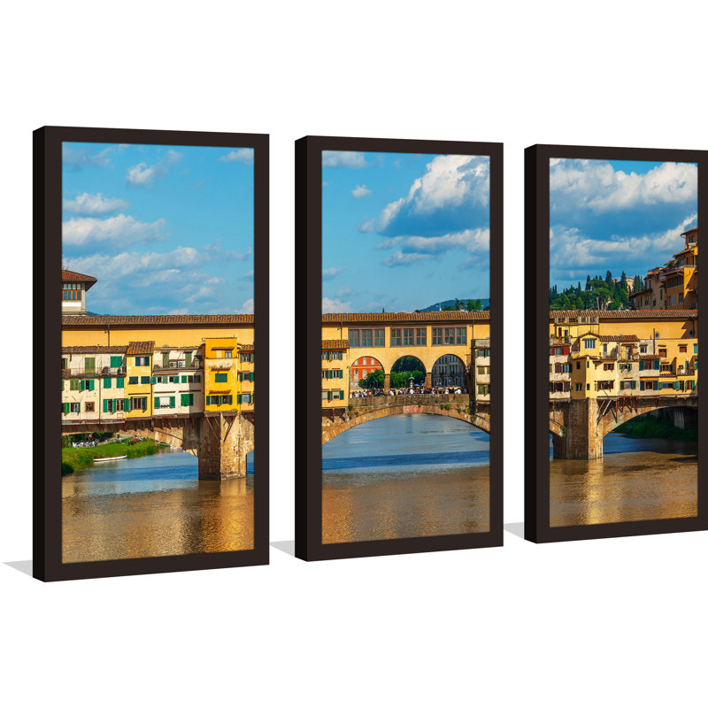 Toscane, Italie - Ensemble de 3 reproductions de photos sur acrylique, H 25,5 po x l 40,5 po x P 1 po