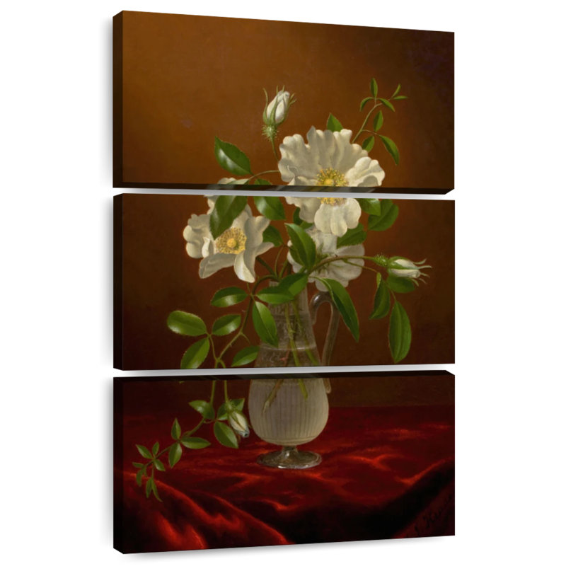 Harnek Cherokee roses dans un vase en verre, H 38 po x l 24 po
