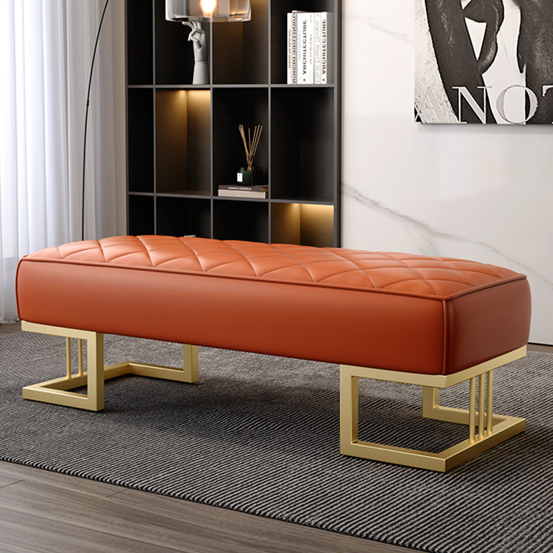 Banc avec revêtement, 17.72" H x 70.87" W x 16.54" D, Marron foncé