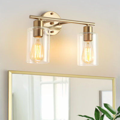 Aarif Bonniview Vanity Light with Clear Glass Shade for Mirror Kitchen Living Room Hallway Cabinet Porch