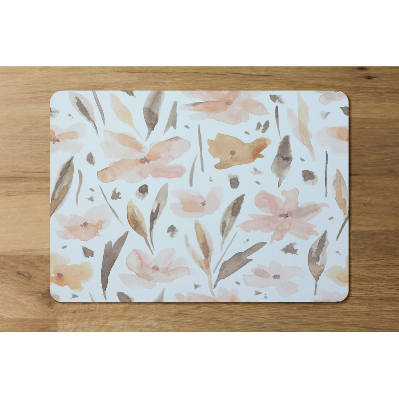 Pizarro Polyester-Coated Hardboard Floral Rectangle Placemat