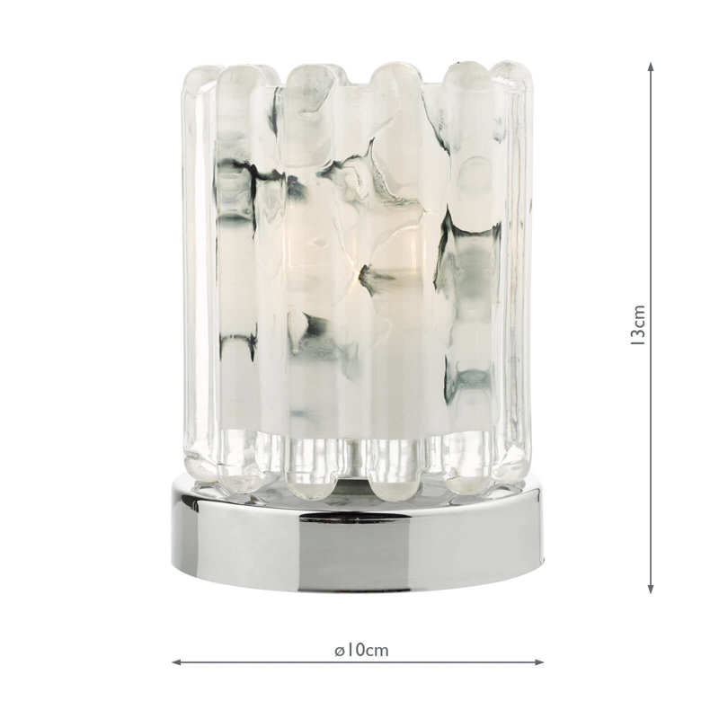Rugby Metal Novelty Lamp, Chrome/Grey